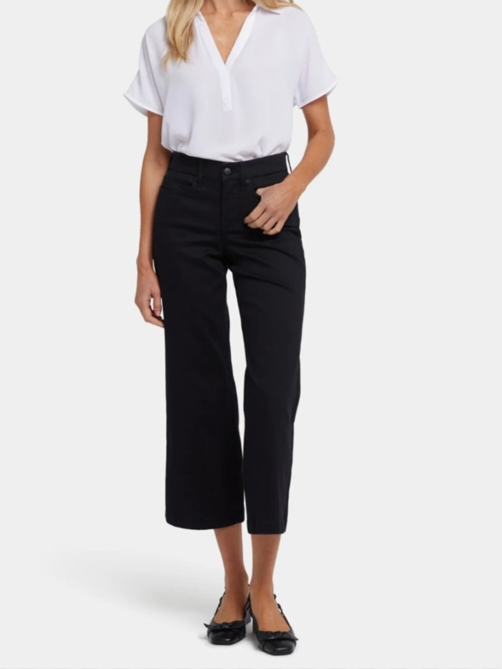 NYDJ Teresa Wide-Leg Lift Tuck® Pants – Black – Size 22W (NWOT)